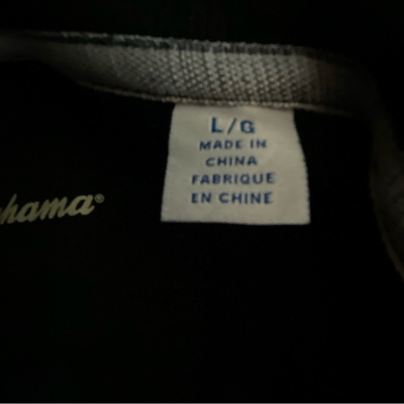 Tommy Bahama Black Tobago Bay Half Zip Pima Blend Knit Dress Large Travel Sporty - Picture 4 of 9